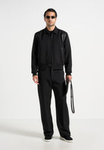 Denis - Tailored Varsity Jacket - Black