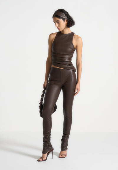 leather-asymmetric-tacked-racer-top-brown