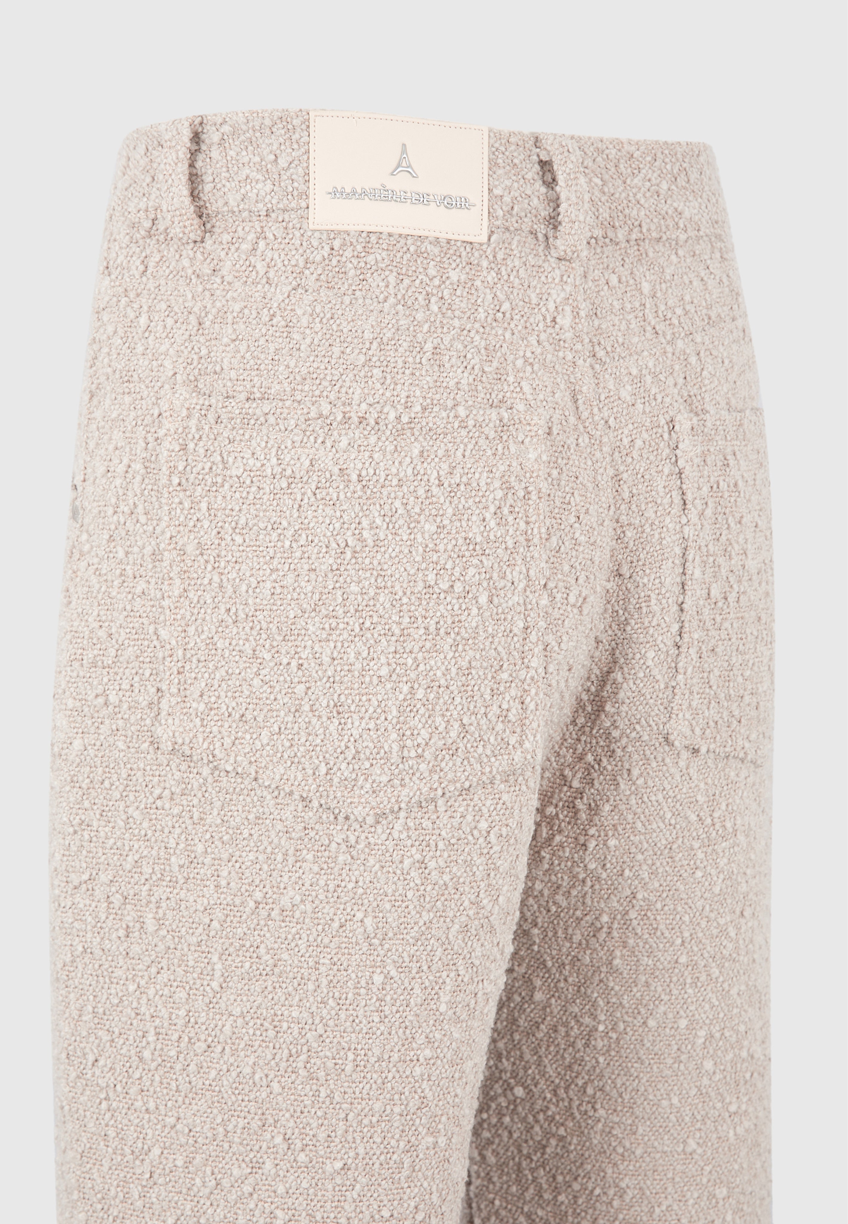 Arnault - Boucle Pleated Jeans - Beige