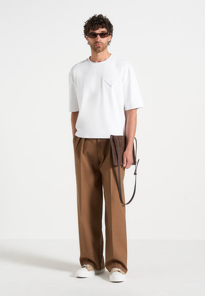 Léon - Boxy Cropped T-Shirt - White