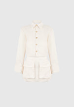 Laure - Cargo Shirt Mini Dress - Cream