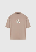 Thierry - Floral Eiffel Cotton T-Shirt - Taupe