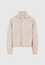 Damien - Boucle Jacket with Back Pleat - Beige