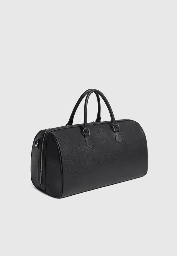 Jerome - Leather Travel Bag - Black
