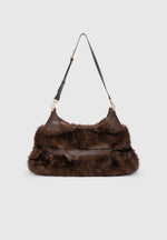 Cali - Fur Duffle Bag  - Brown