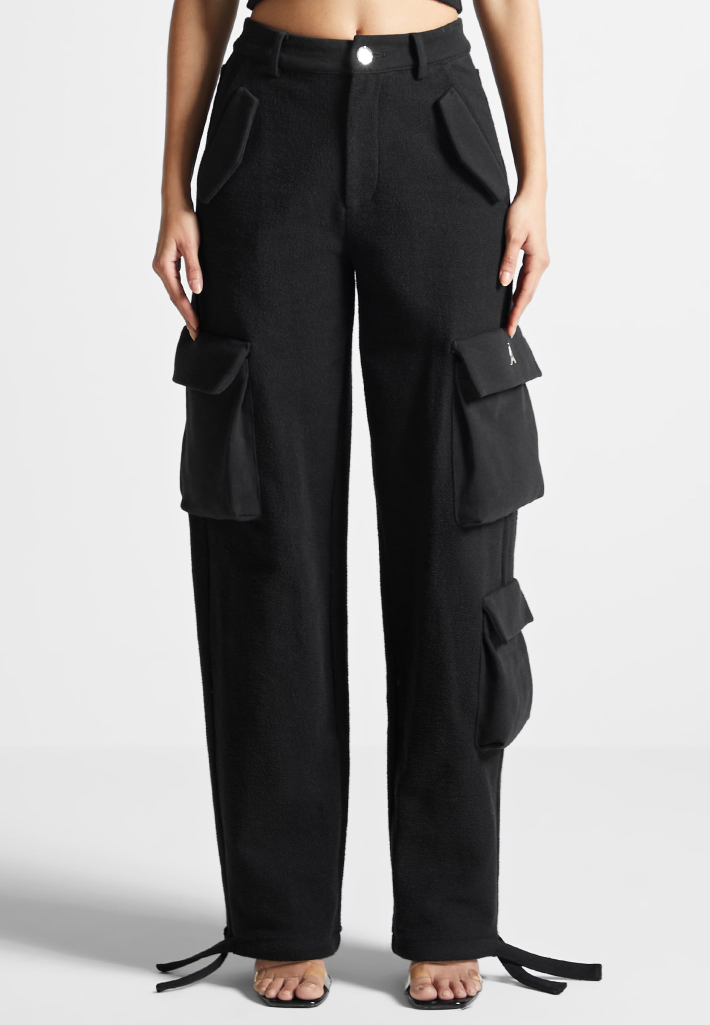 Black loopback cargo joggers deals