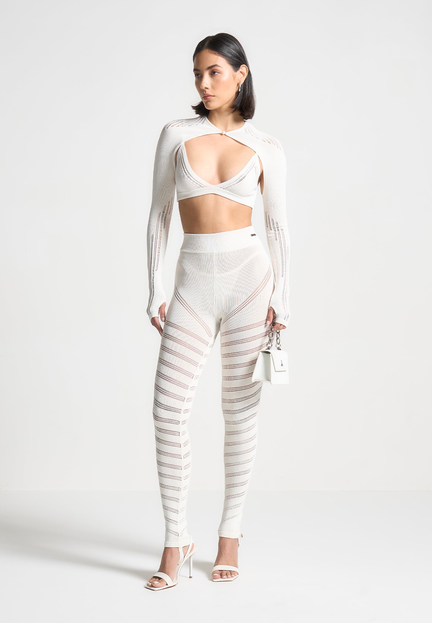White stretch leggings hotsell