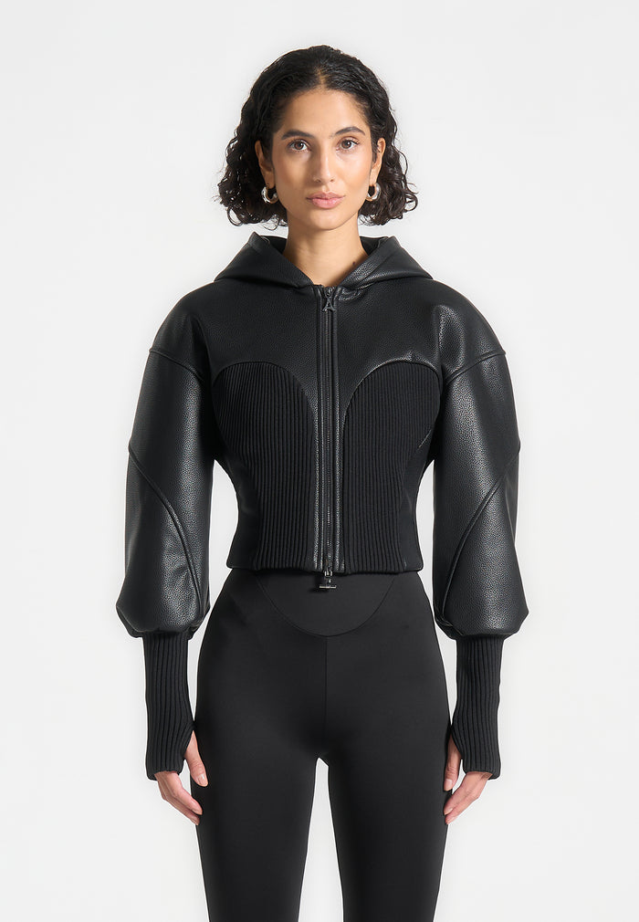 hooded-pebbled-leather-contour-jacket-black