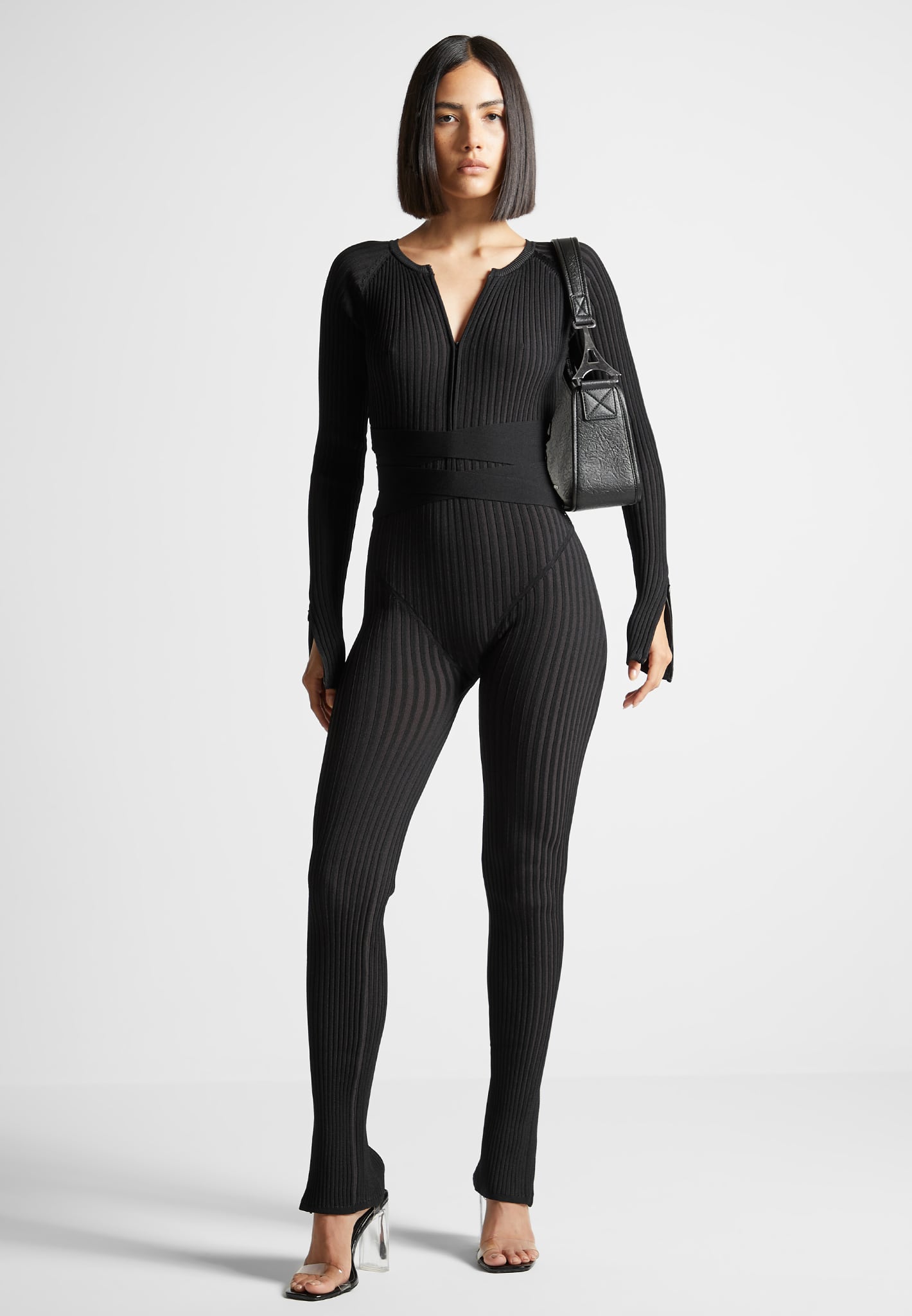 knitted-two-tone-jumpsuit-with-belt-black