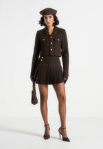 Daphina - Tailored Wool Jacket - Brown