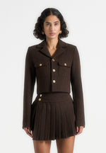 Daphina - Tailored Wool Jacket - Brown
