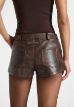 Samia - Vintage Mini Shorts - Brown