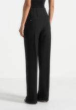 Rafaela - Corset Waist Tailored Trousers - Black