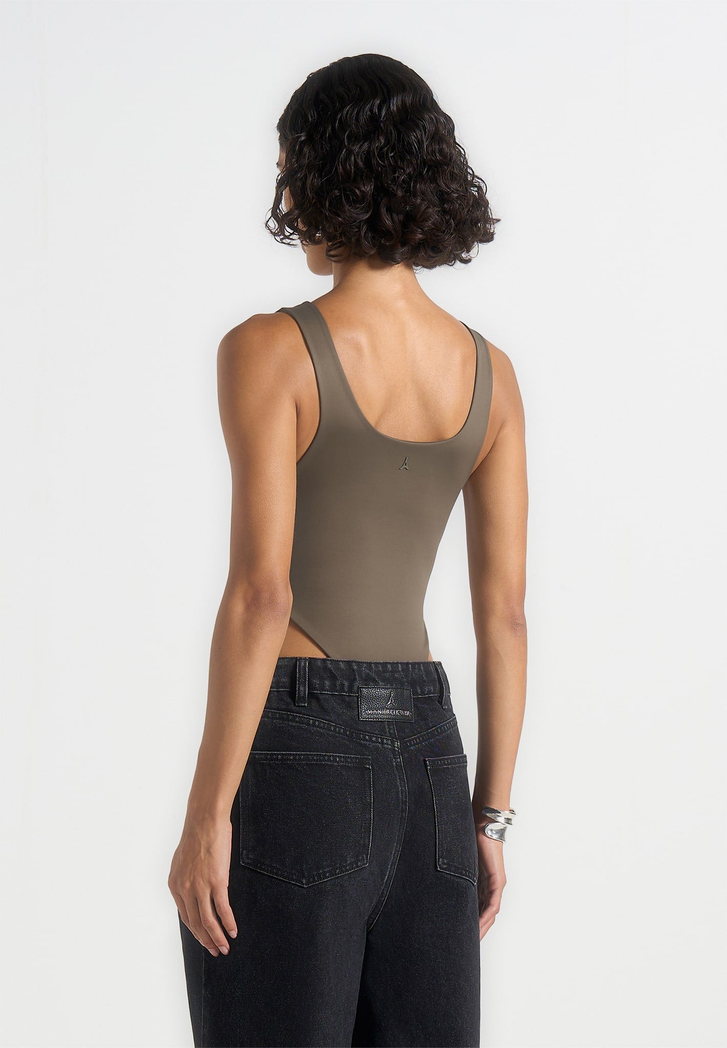 Noa - V-Neck Bodysuit - Olive