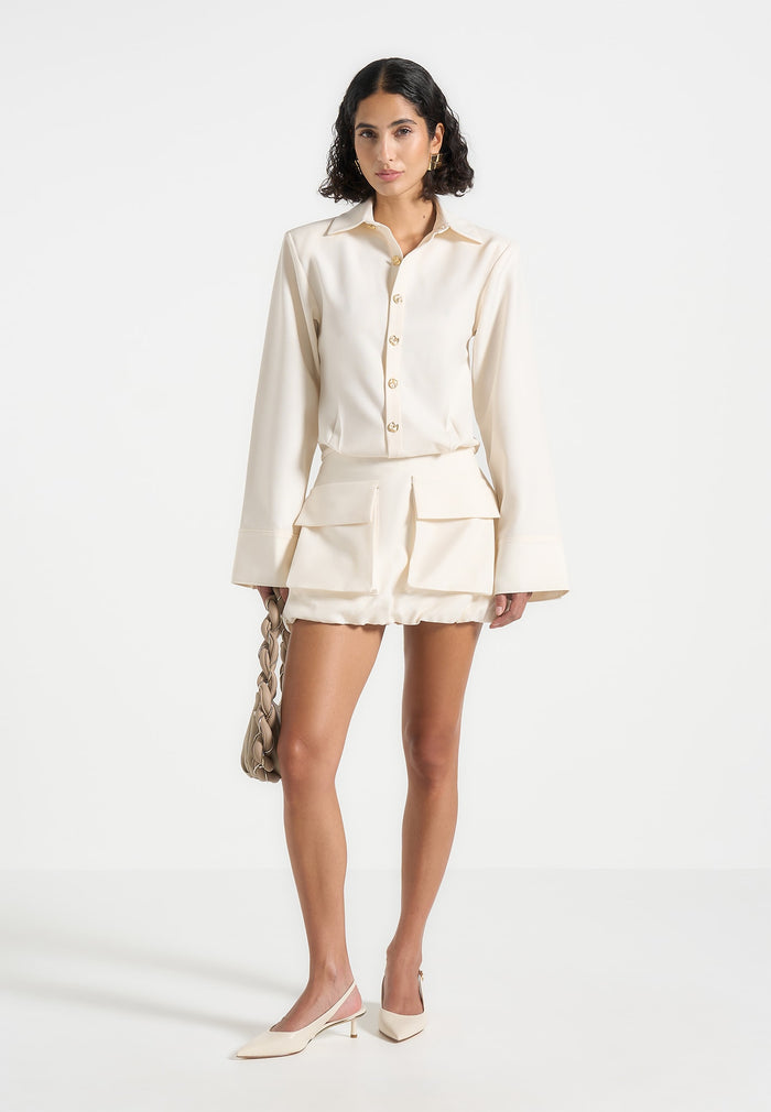 cargo-shirt-mini-dress-cream