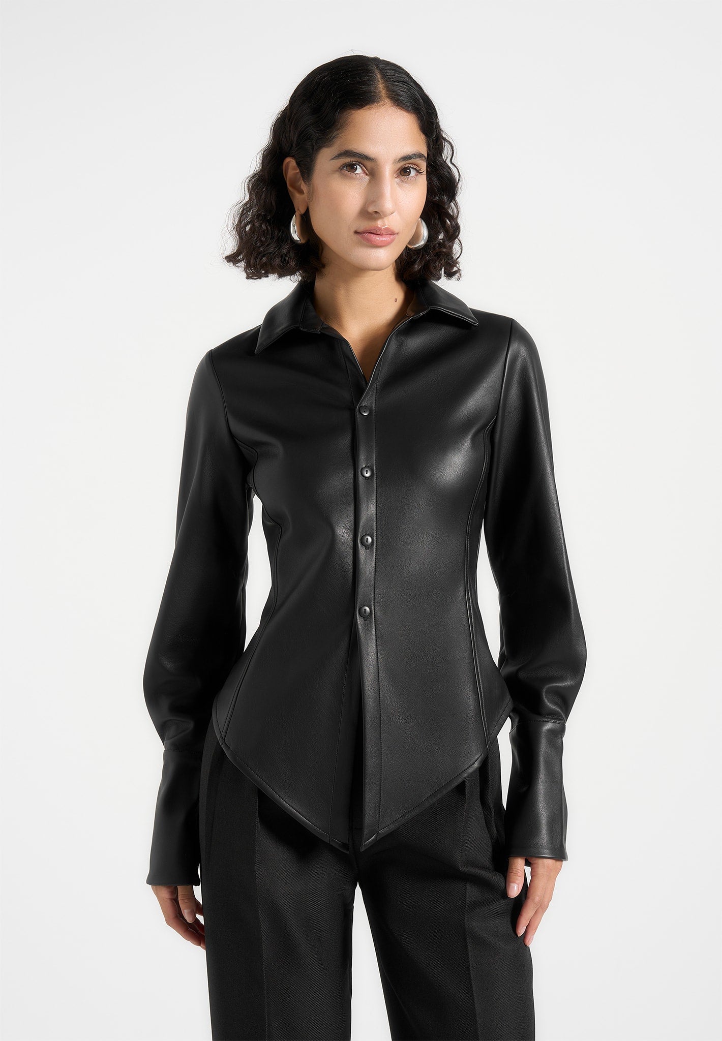 vegan-leather-angled-shirt-black