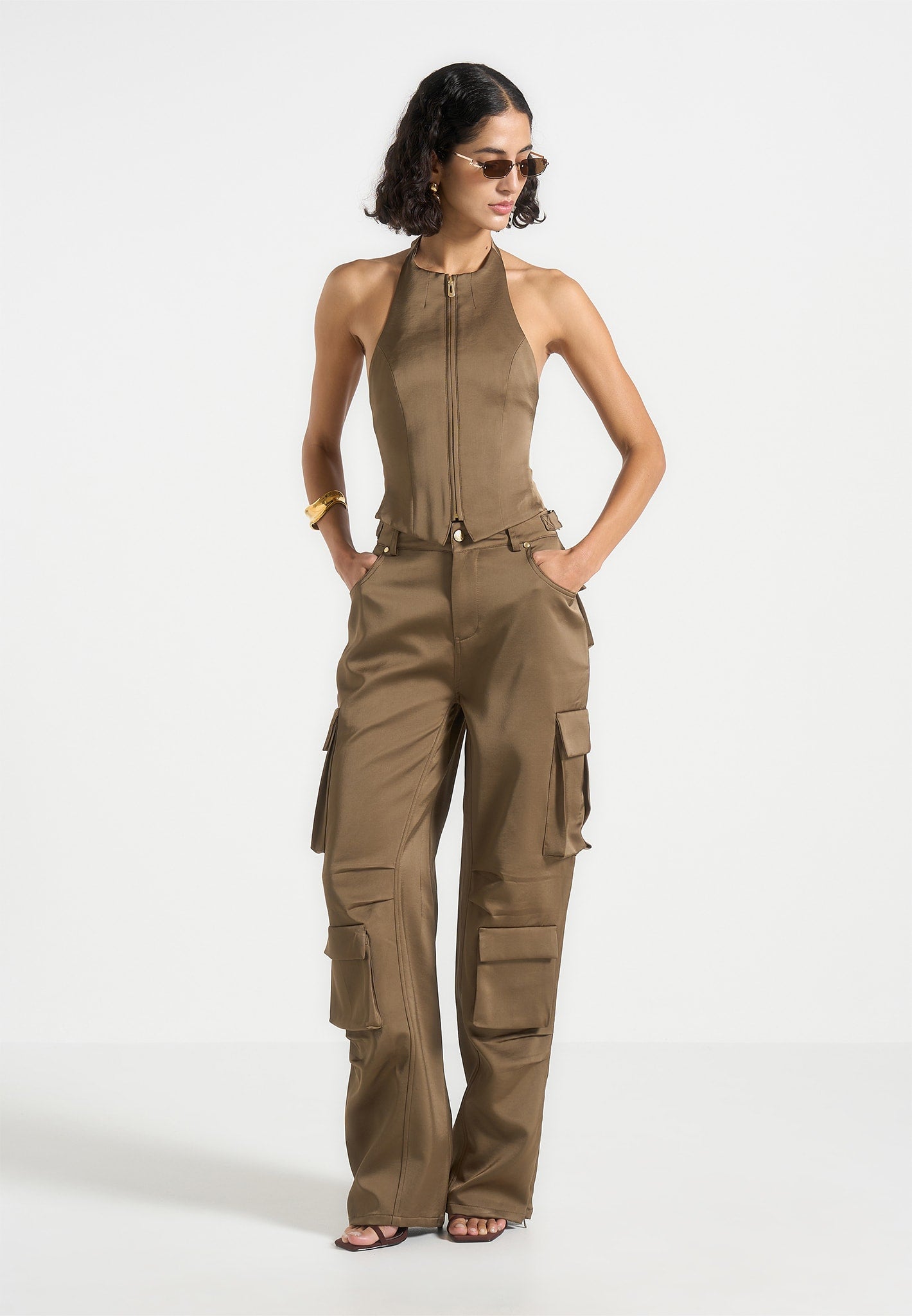 satin-halterneck-backless-top-dark-olive