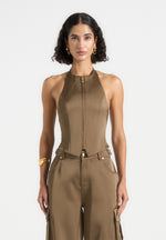 satin-halterneck-backless-top-dark-olive