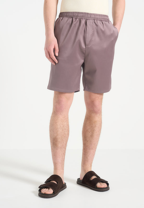 Liam - Satin Shorts - Taupe