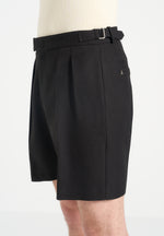 twin-pleat-tailored-shorts-black