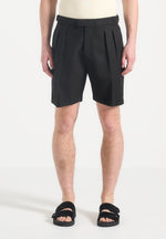 twin-pleat-tailored-shorts-black