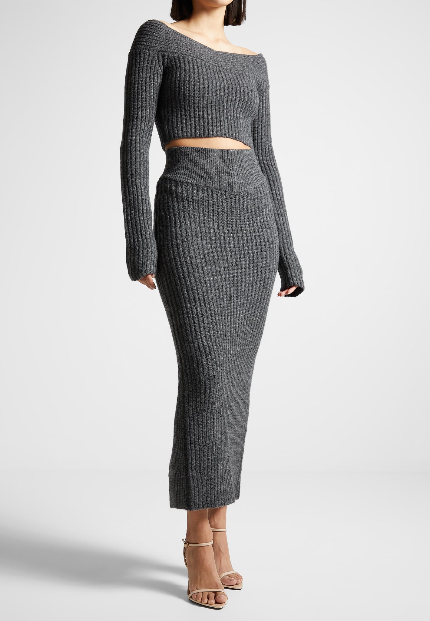 angled-waist-knit-maxi-skirt-grey-marl