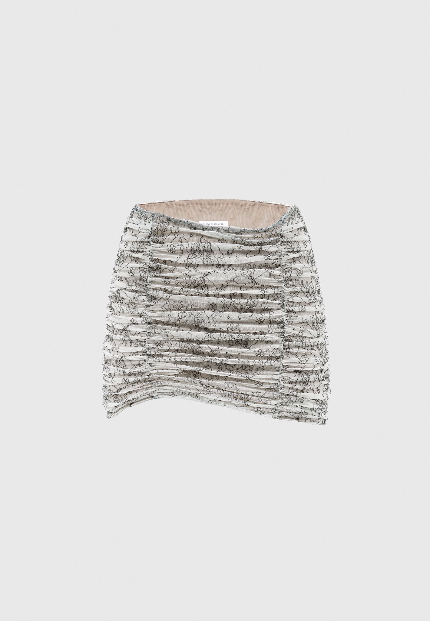ruched-lace-asymmetric-mini-skirt-off-white