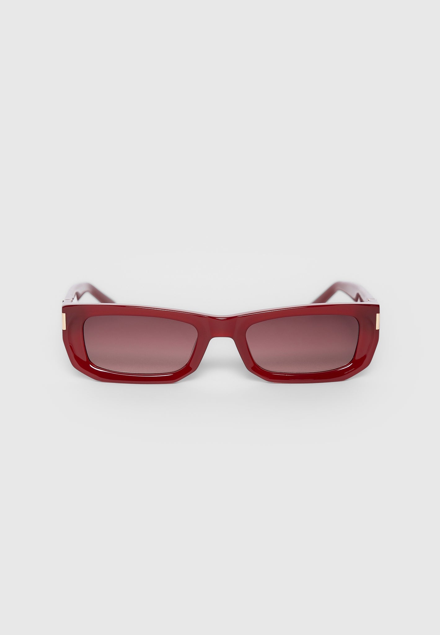 Milan - Curved-Frame Sunglasses - Red