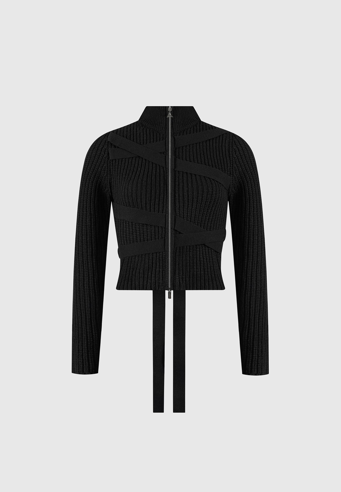 tie-up-knitted-cardigan-black