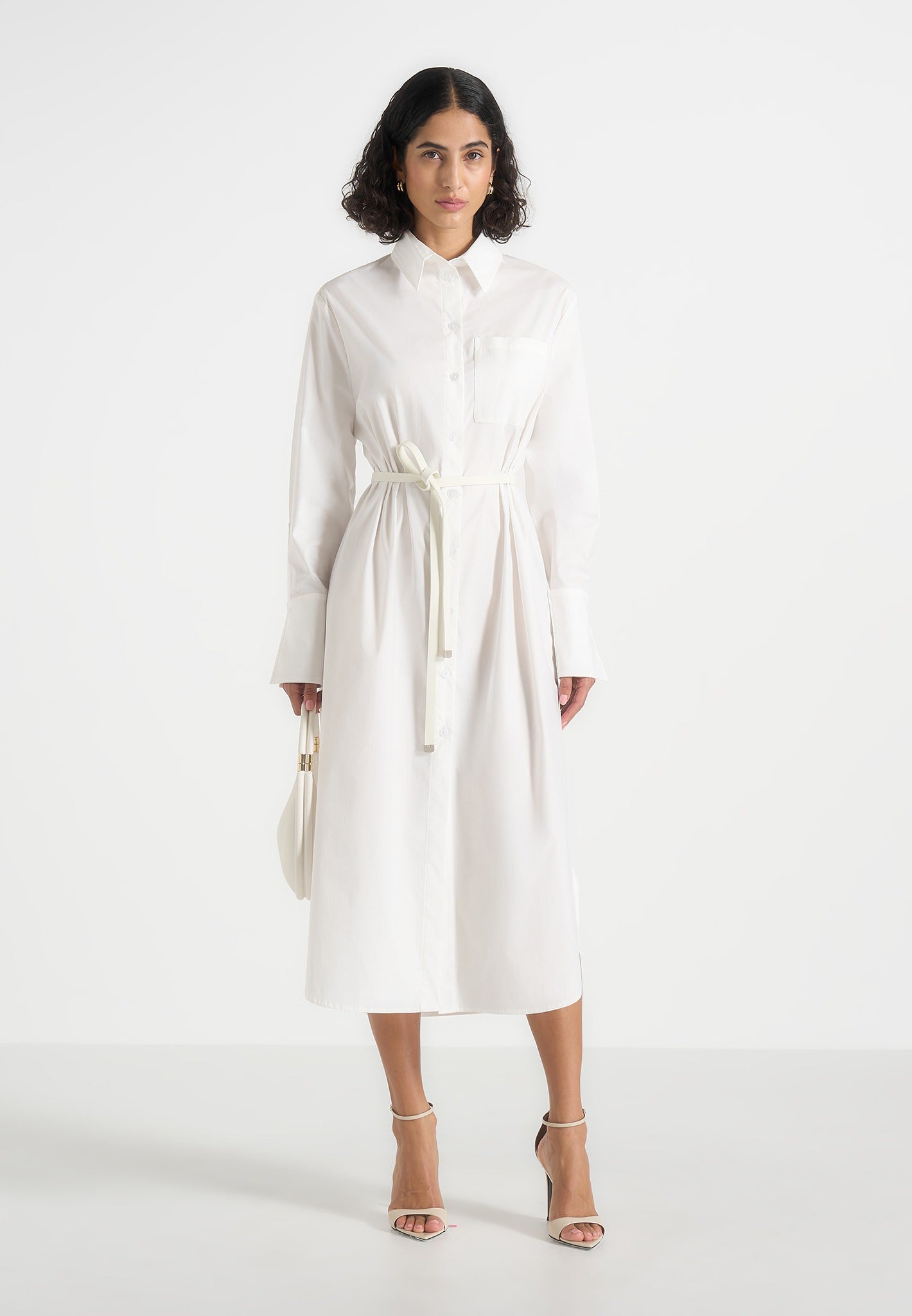 white midi shirt dress Buy Sosandar White Linen Midi Shirt Dress from Next USA