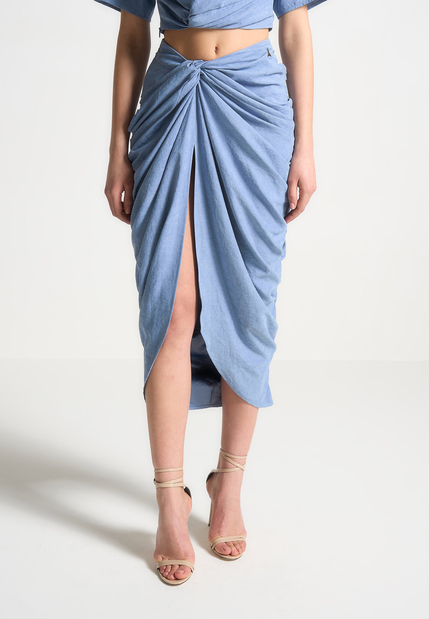 asymmetric-drape-midaxi-skirt-blue