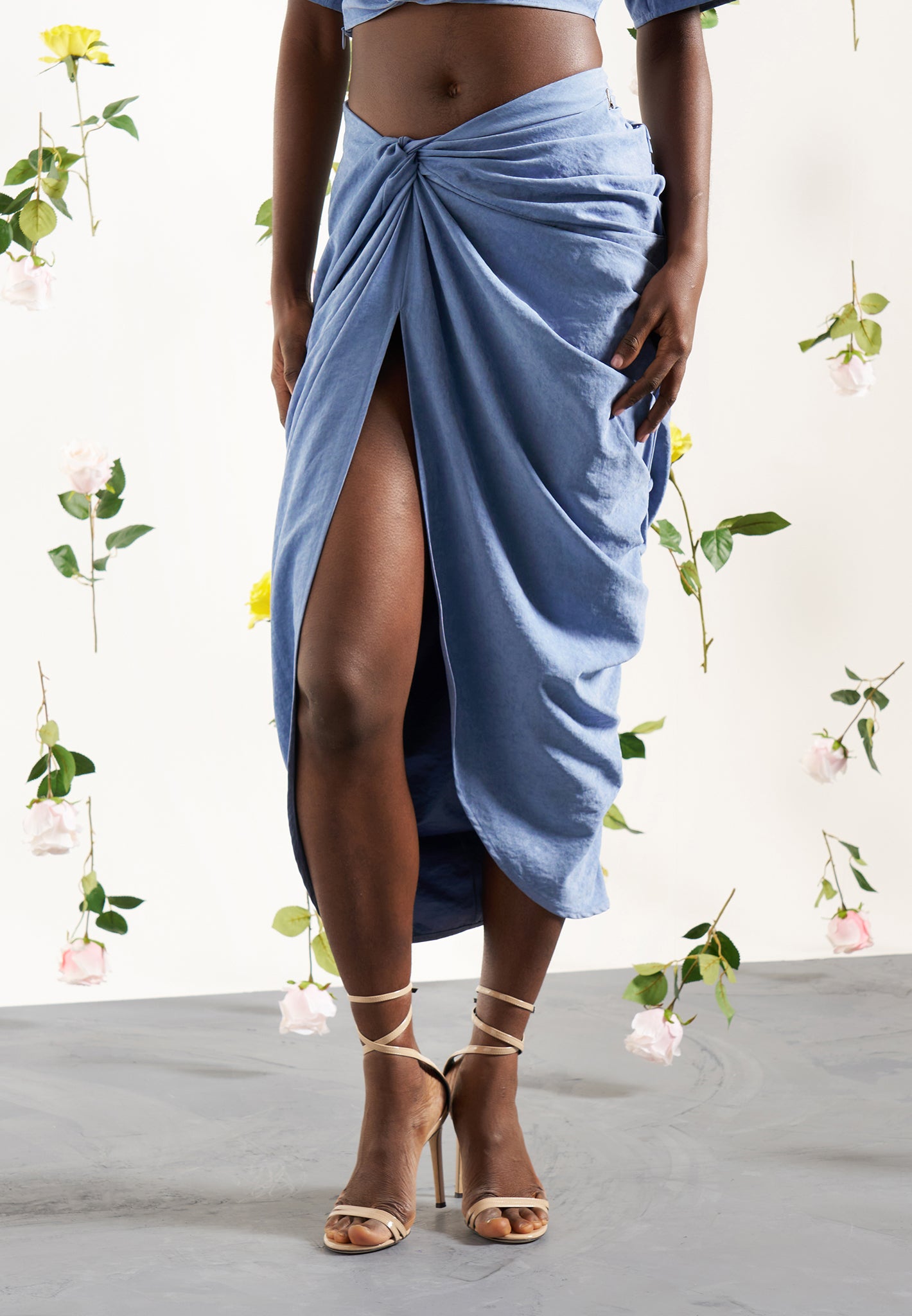 asymmetric-drape-midaxi-skirt-blue