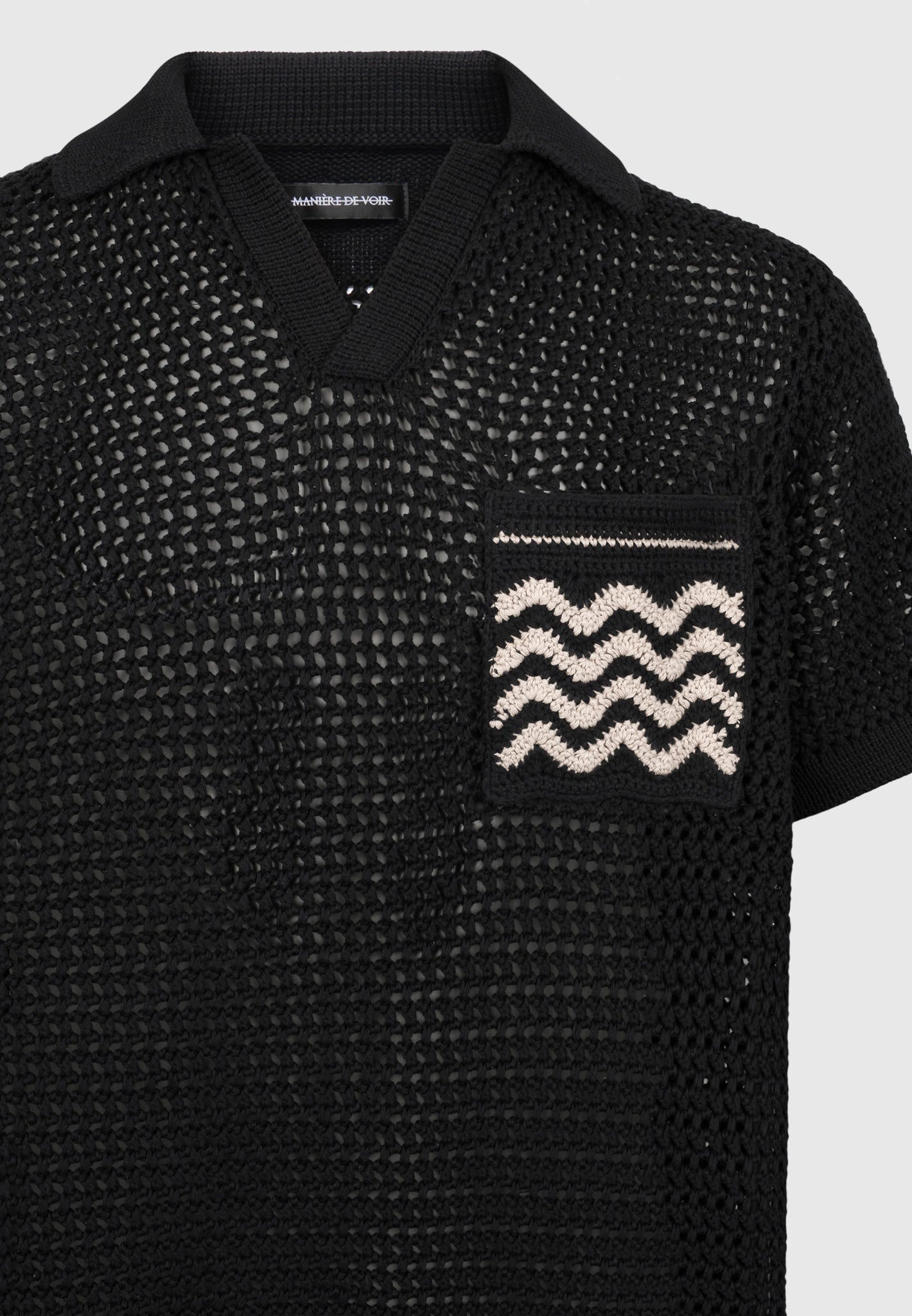 crochet-knit-polo-shirt-black