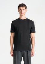eternel-regular-fit-cotton-t-shirt-with-pintuck-black