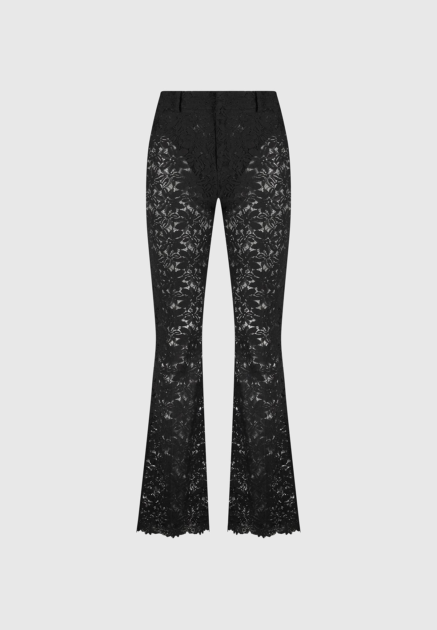 lace-fit-and-flare-trousers-black