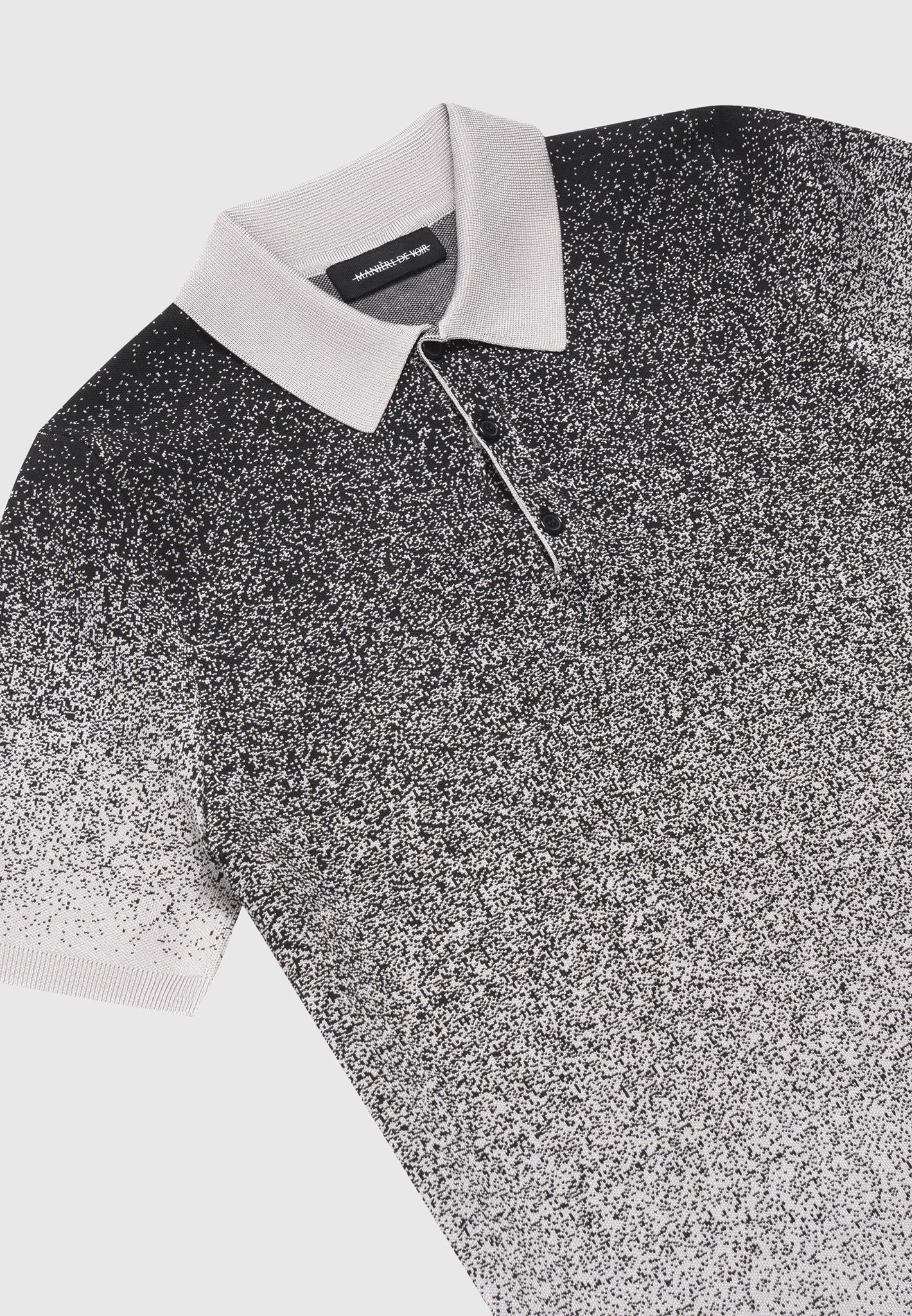 ombre-knit-polo-top-grey-black