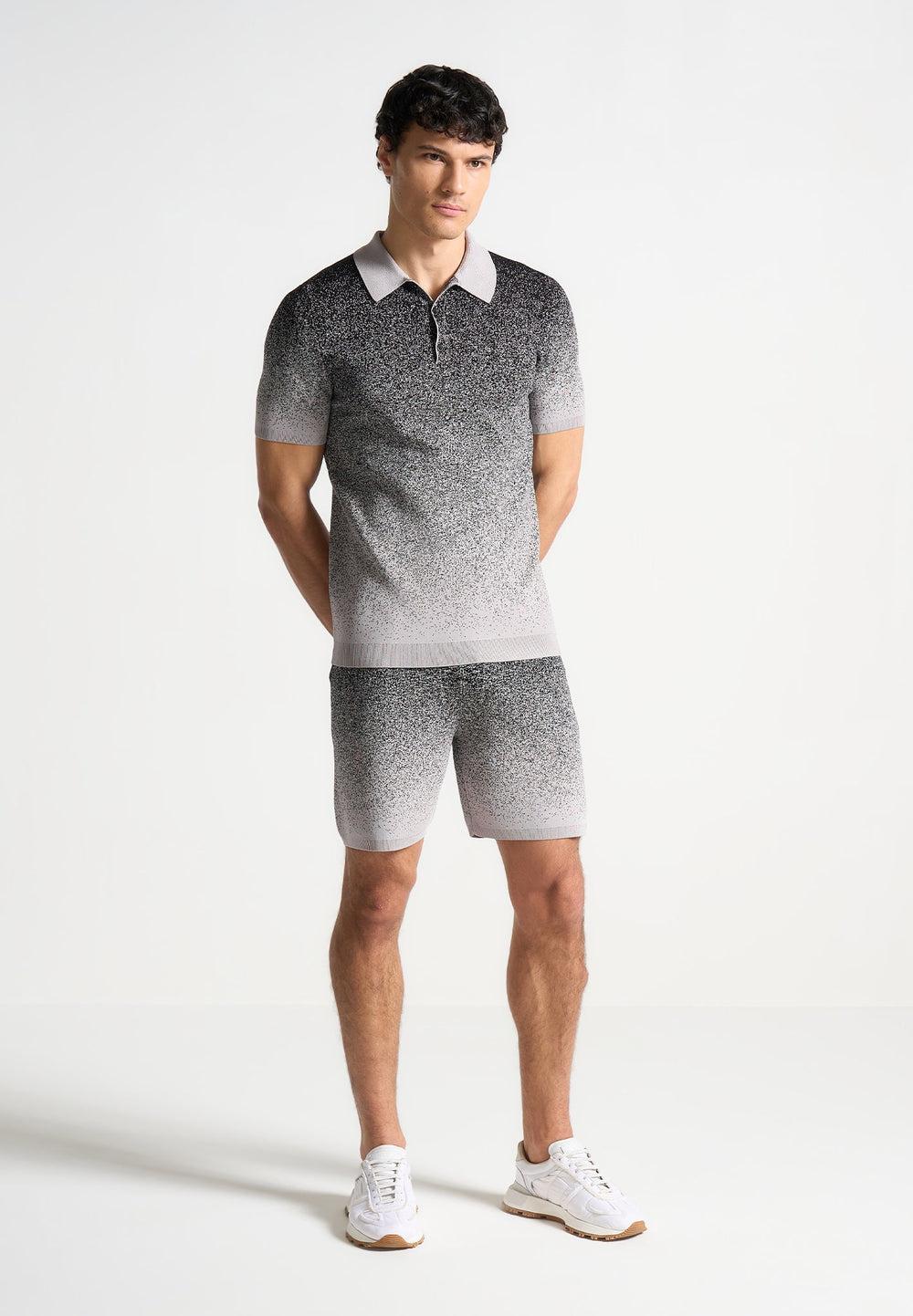 ombre-knit-shorts-grey-black