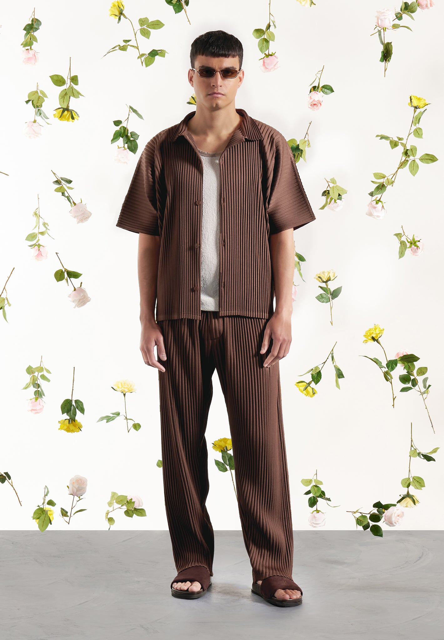 pleated-shirt-brown
