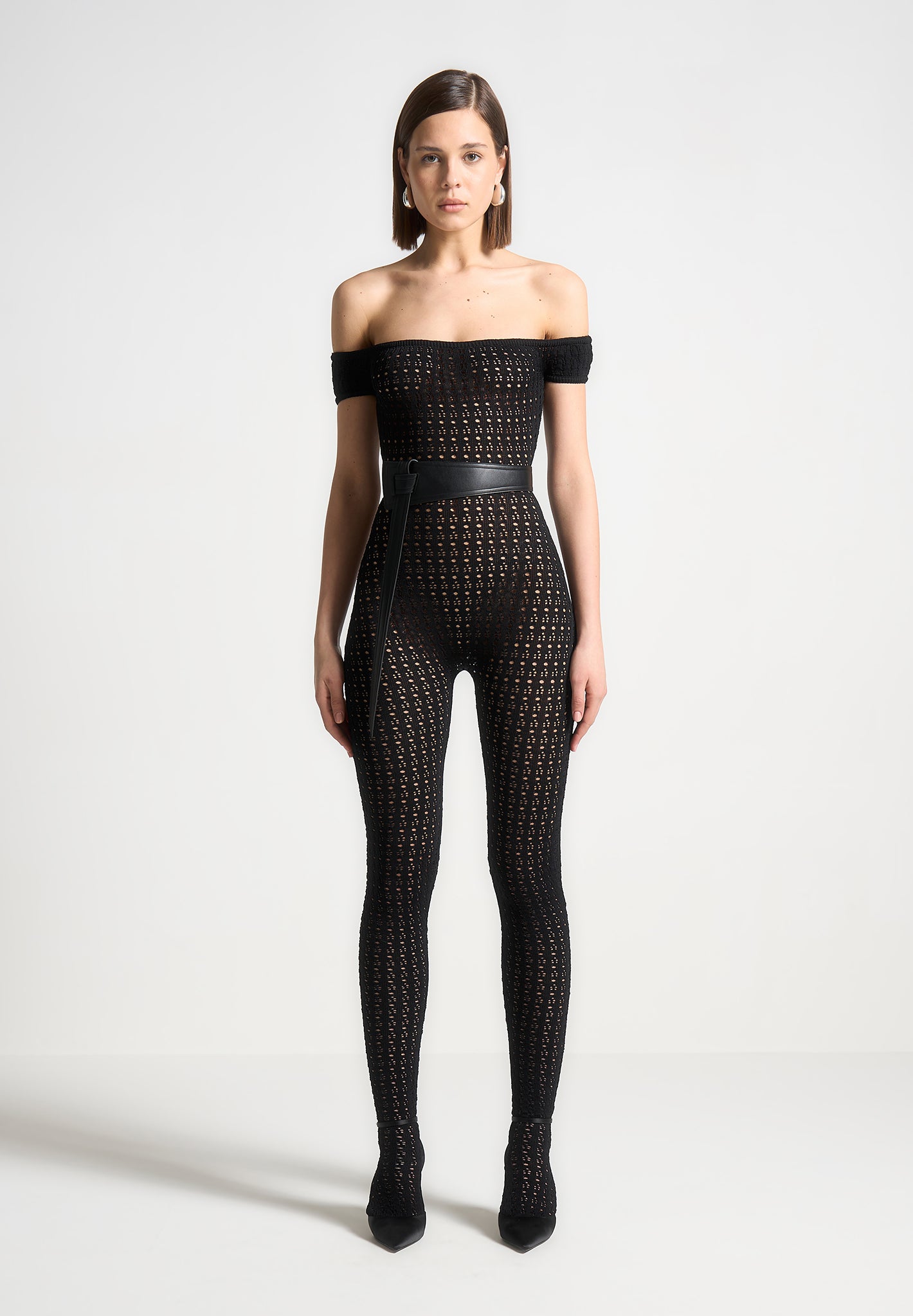 pointelle-knit-bardot-jumpsuit-with-belt-black