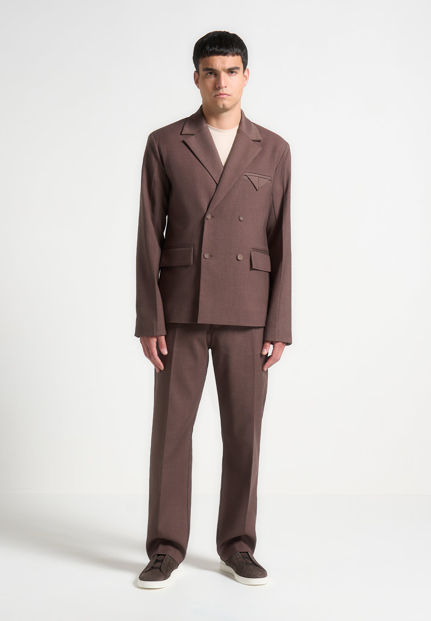 regular-fit-twill-pleated-tailored-trousers-brown