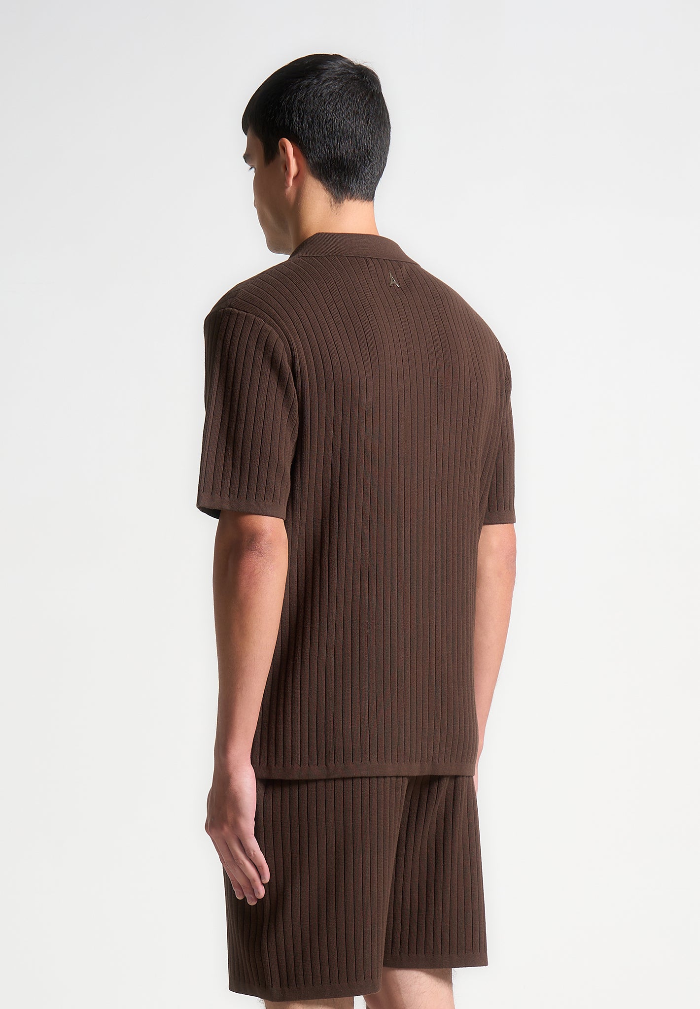 ribbed-knit-revere-shirt-brown