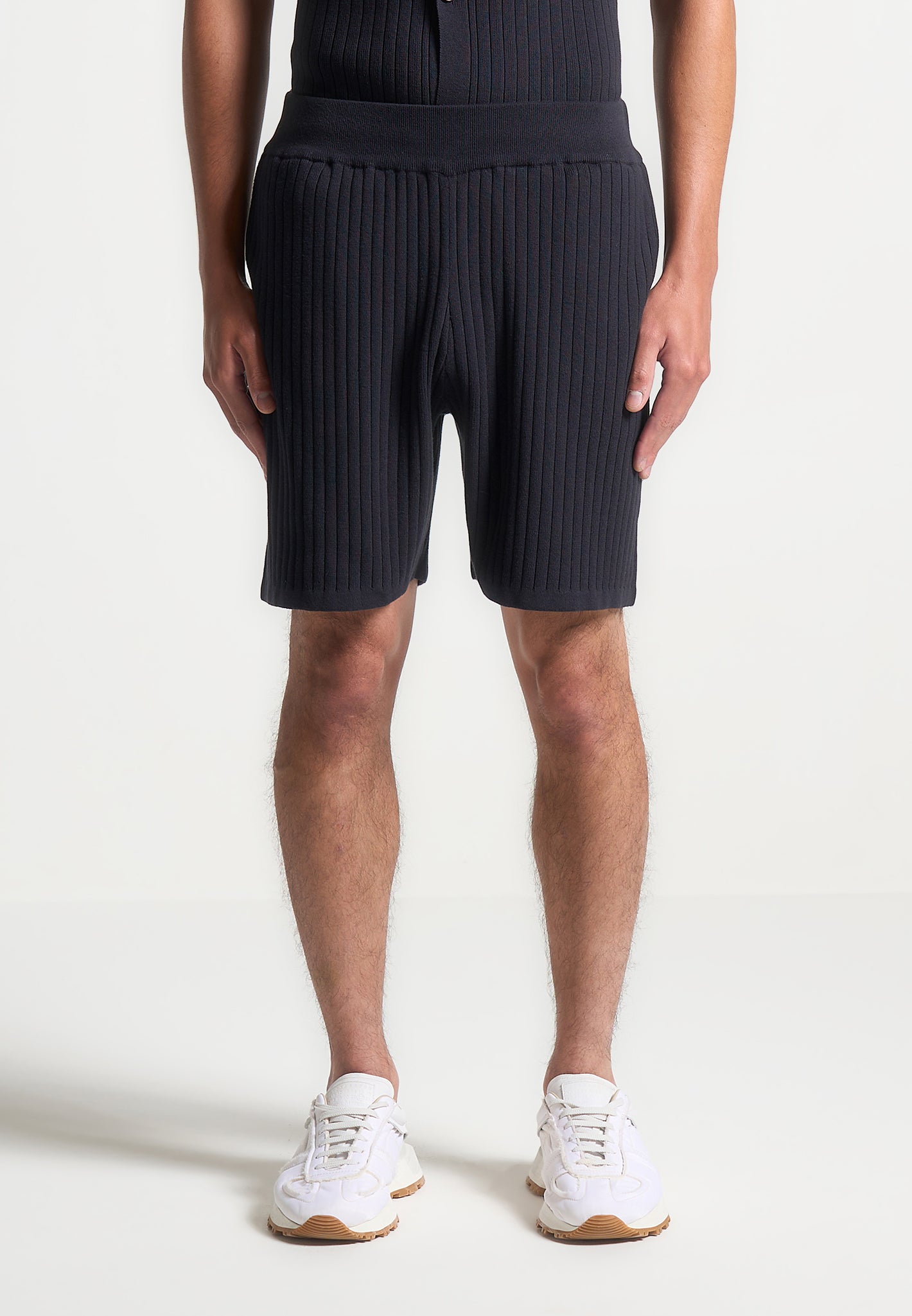 ribbed-knit-shorts-navy