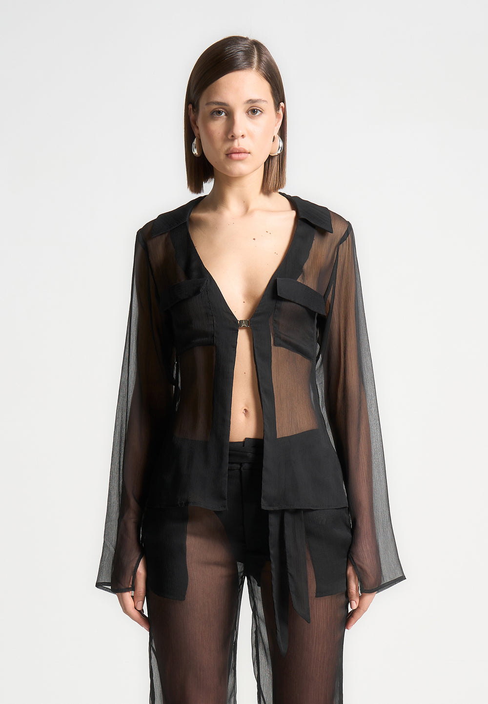 sheer-shirt-with-clasp-black