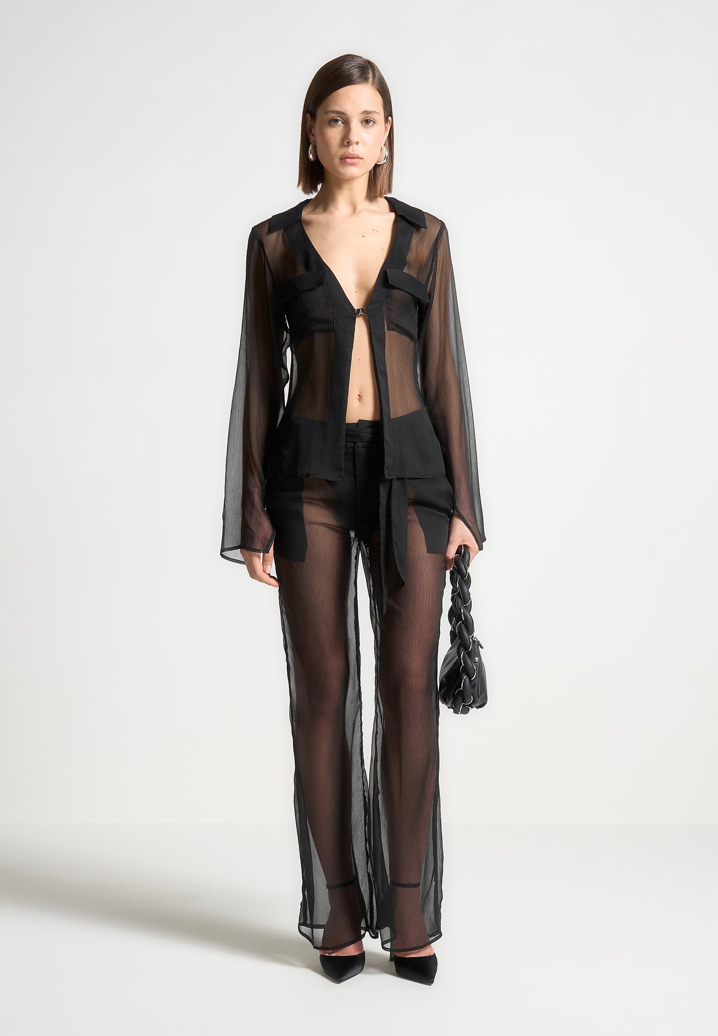 sheer-shirt-with-clasp-black