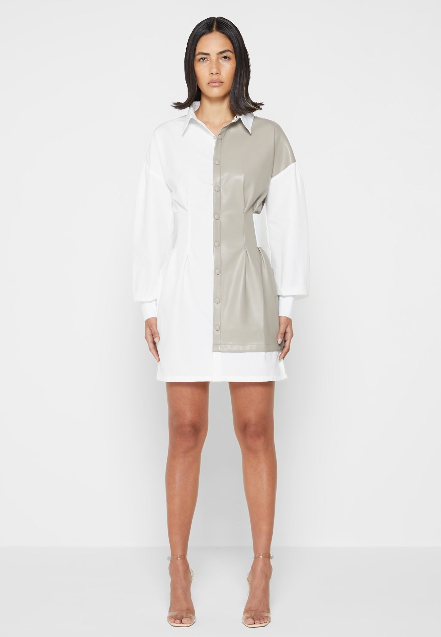 half-vegan-leather-shirt-dress-white-beige