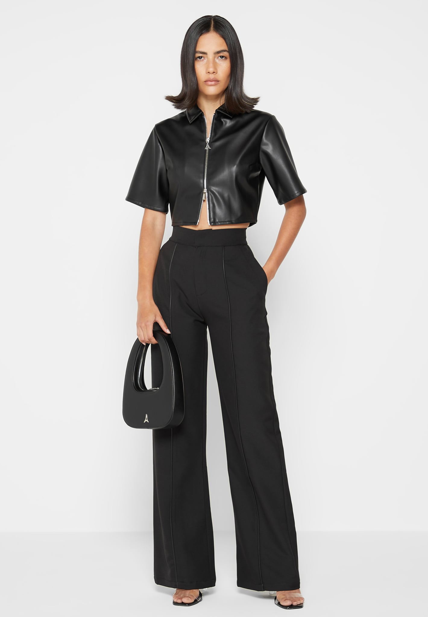 Vegan Leather Shirt Black Mani re De Voir