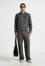 Boris - Relaxed Fit Tailored Button Cuff Trousers - Grey