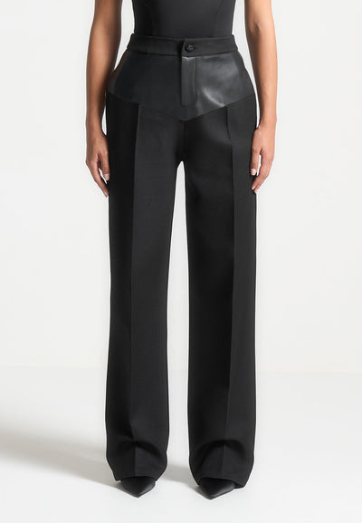 leather-panel-tailored-trousers-black