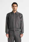 Denis - Tailored Varsity Jacket - Grey