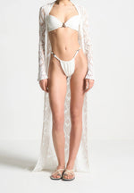 Eiffel Ruched Bikini Bottoms - Off White